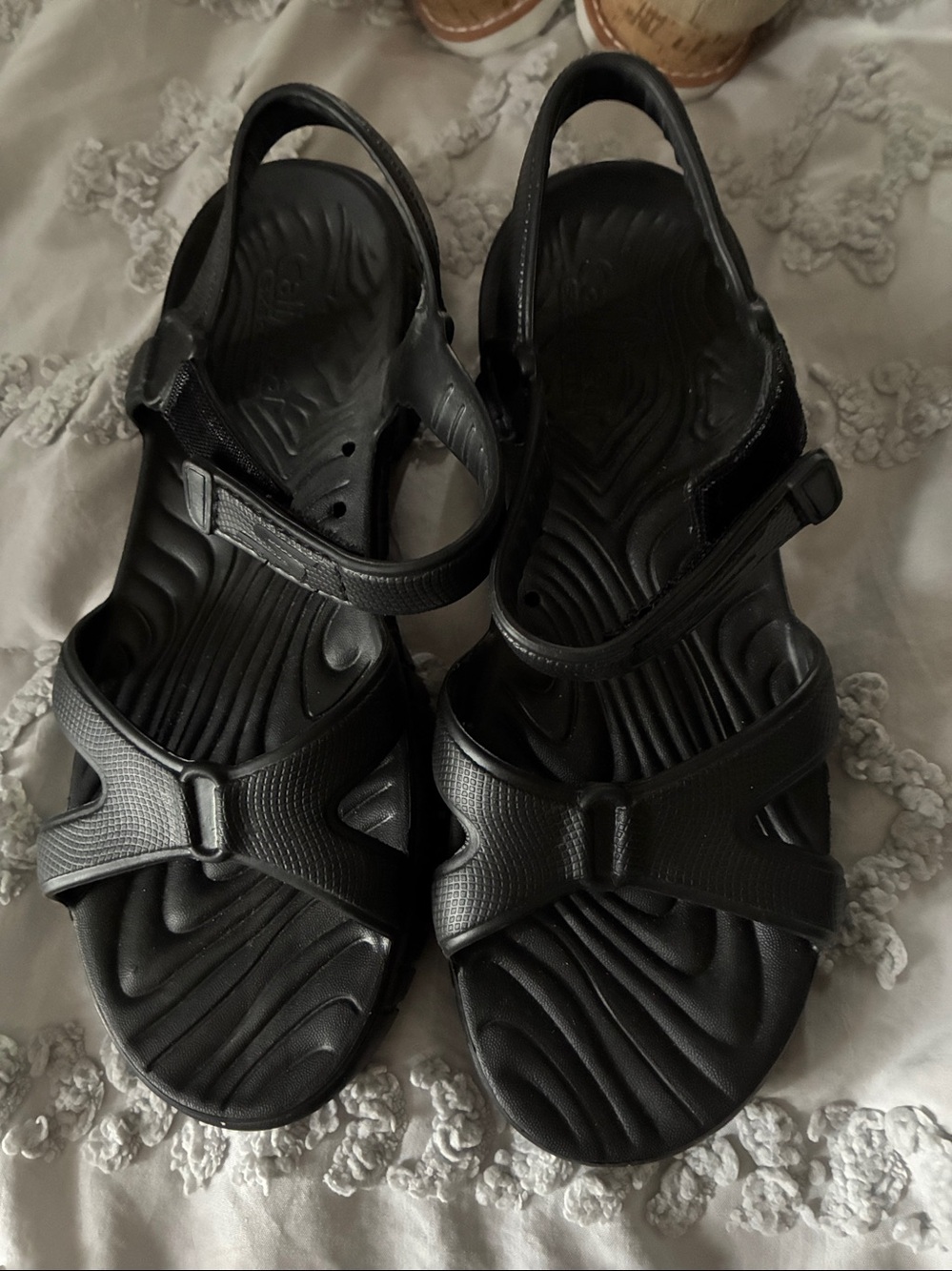 Black sketchers Women's Comfort Sandals - Picture 5 of 5